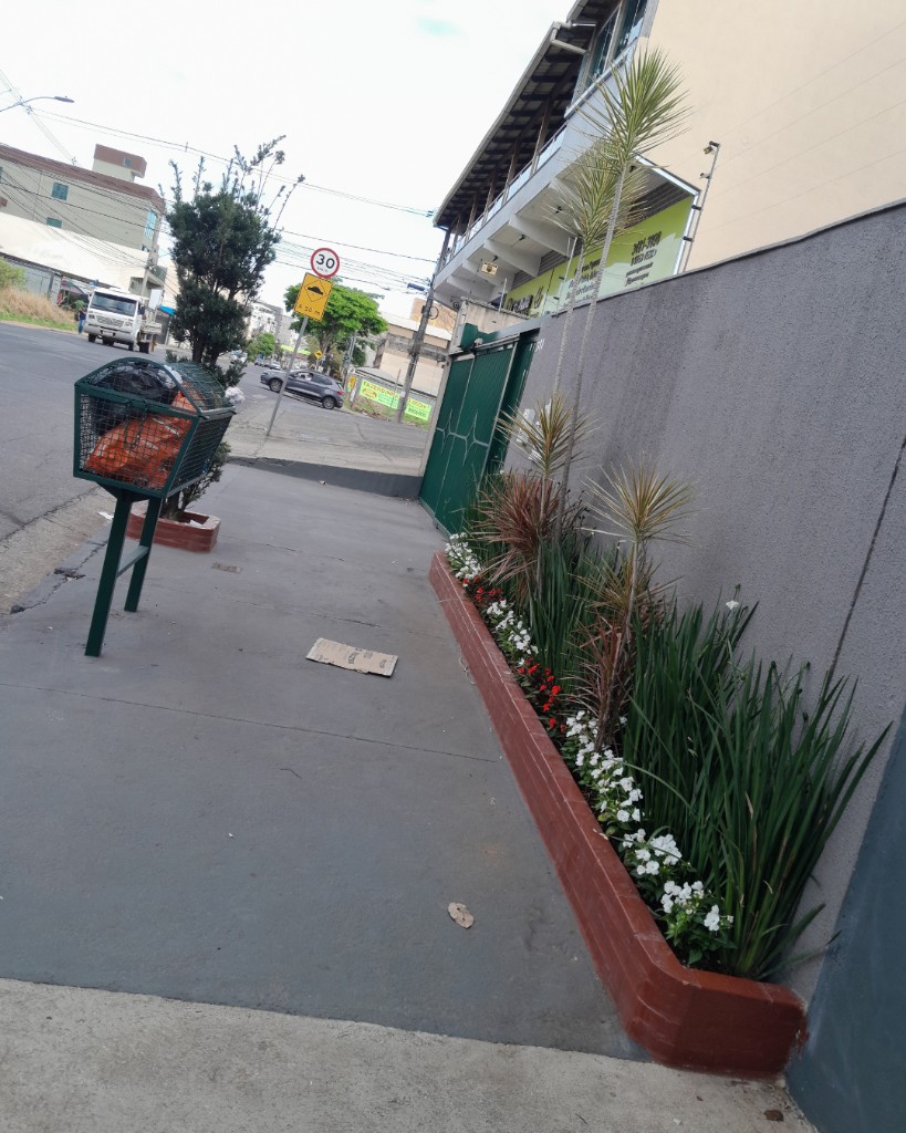 Jardim e convívio no Bairro Cabral